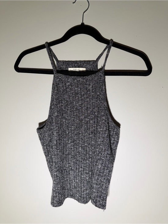 Abercrombie & Fitch Tops - Abercrombie & Fitch Gray Ribbed Knit High Neck Tank Top Size Large
